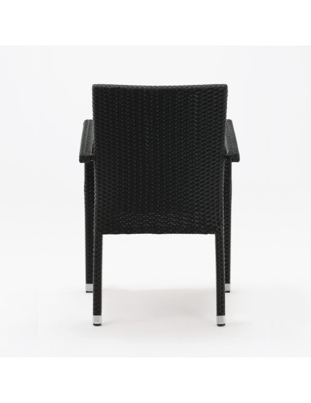 Fauteuils en rotin PE Bolero anthracite - lot de 4