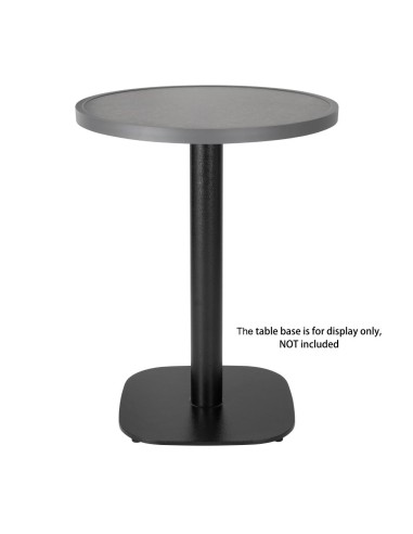 Plateau de table extérieur rond Bolero 580 mm - verre trempé noir