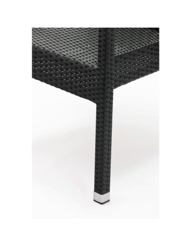 Fauteuils en rotin PE Bolero anthracite - lot de 4