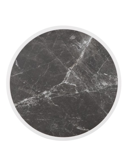 Plateau rond Bolero en verre trempé 580mm - granit foncé