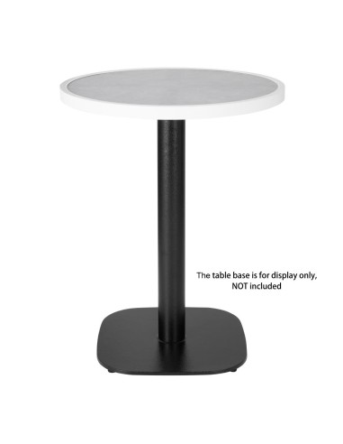 Plateau rond en verre trempé Bolero 580 mm - gris clair
