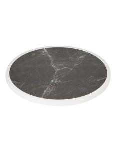 Plateau rond Bolero en verre trempé 580mm - granit foncé 2
