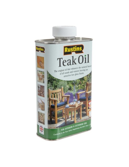 Huile pour teck Rustins 1 L - Protection bois extérieur