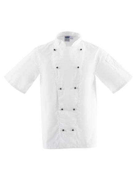 Veste de cuisine mixte Whites Chicago manches courtes - Blanc L