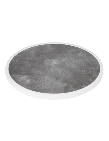 Plateau rond verre trempé Bolero 580mm - Pierre foncée