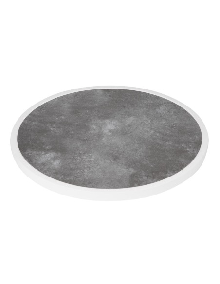 Plateau rond verre trempé Bolero 580mm - Pierre foncée