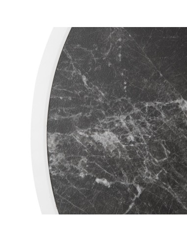Plateau rond Bolero en verre trempé 580mm - granit foncé