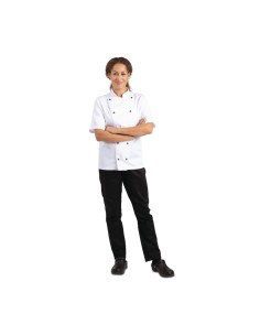 Veste de cuisine mixte Whites Chicago manches courtes blanche XS 2