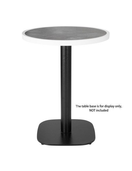 Plateau rond verre trempé Bolero 580mm - Pierre foncée