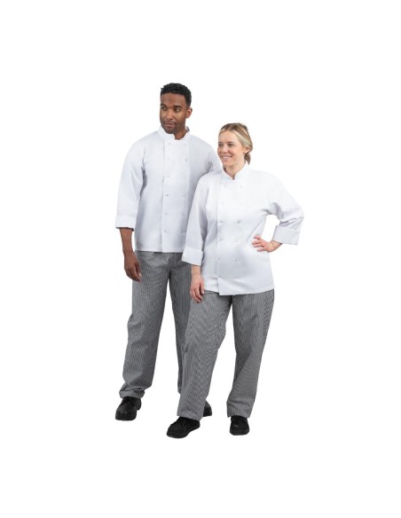 Pantalon cuisinier mixte Whites Vegas L - carreaux noir blanc
