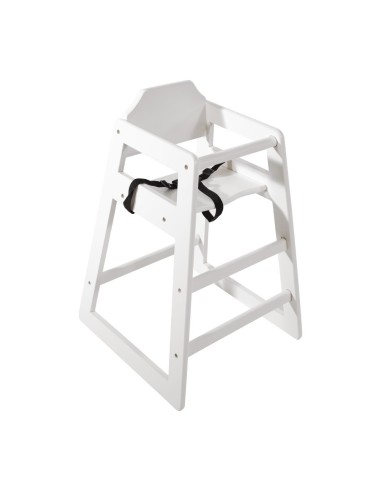 Chaise haute blanche Bolero - solide et élégante
