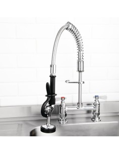 Robinet douchette double Vogue - 50 cm flexible inox 2