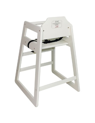 Chaise haute blanche Bolero - solide et élégante