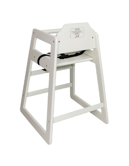 Chaise haute blanche Bolero - solide et élégante