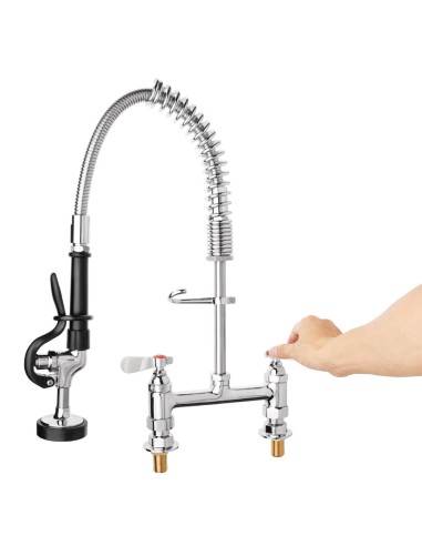 Robinet douchette double Vogue - 50 cm flexible inox