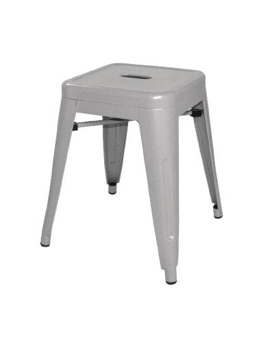 Tabouret bas en acier galvanisé Bistro Bolero - lot de 4