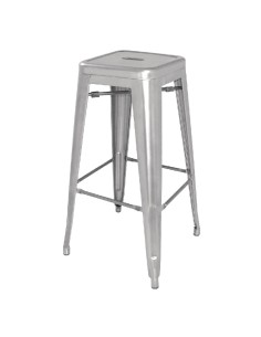 Tabourets hauts Bolero Bistro gris argenté - lot de 4