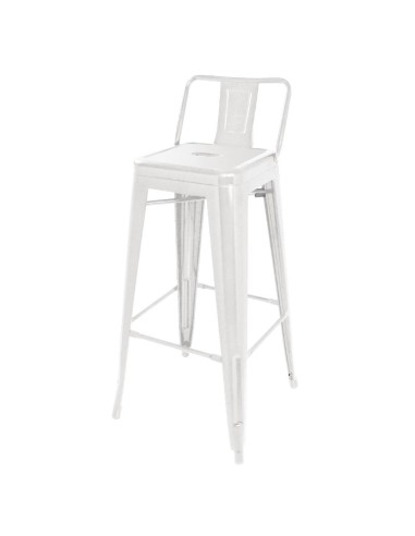 Tabouret haut Bolero Bistro blanc - lot de 4
