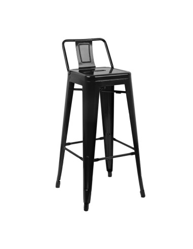Tabourets hauts Bolero Bistro noir - lot de 4