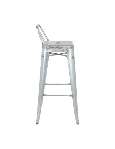Tabouret haut Bolero Bistro - lot de 4 en acier galvanisé