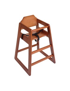 Chaise haute Bolero bois foncé - 500mm d'assise