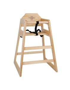Chaise haute en bois Bolero - finition naturelle