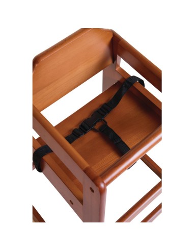 Chaise haute Bolero bois foncé - 500mm d'assise