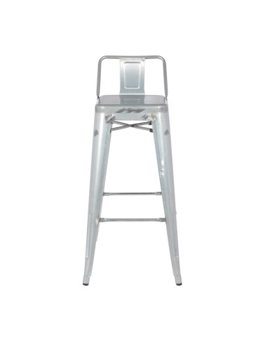 Tabouret haut Bolero Bistro - lot de 4 en acier galvanisé