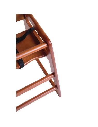 Chaise haute Bolero bois foncé - 500mm d'assise