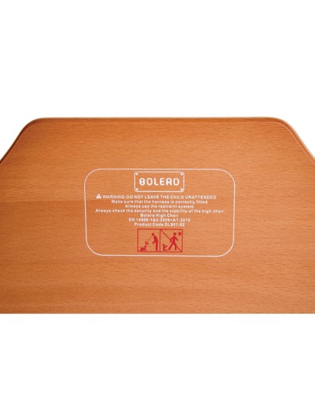 Chaise haute Bolero bois foncé - 500mm d'assise