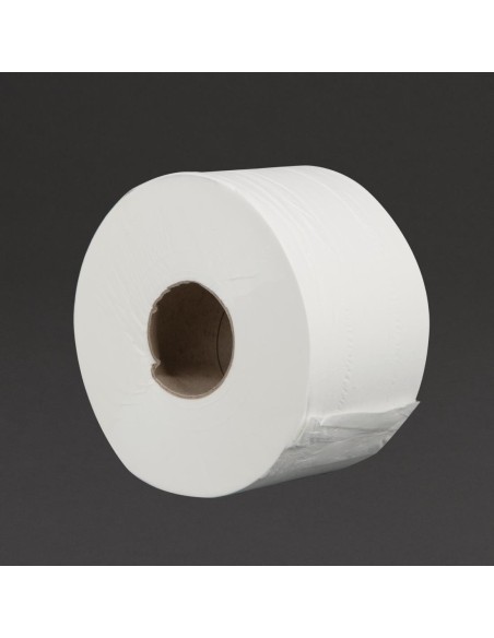 Rouleaux papier toilette 2 plis mini Jumbo Jantex 150m - lot de 12