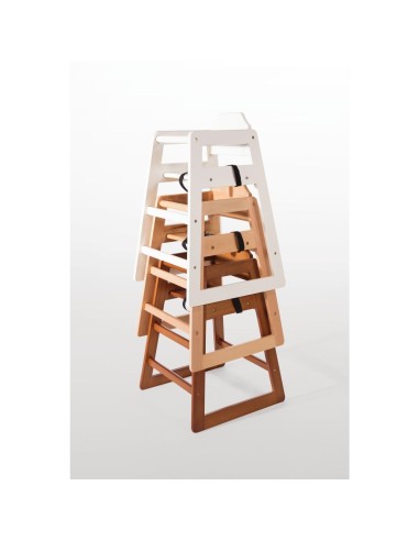 Chaise haute en bois Bolero - finition naturelle