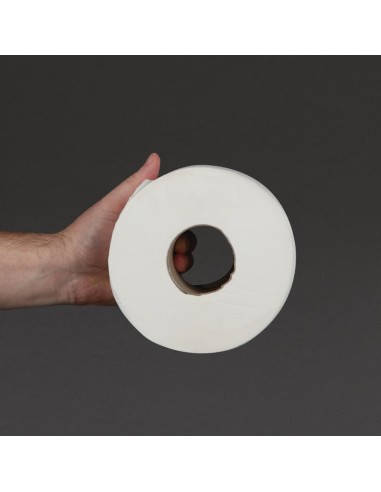Rouleaux papier toilette 2 plis mini Jumbo Jantex 150m - lot de 12