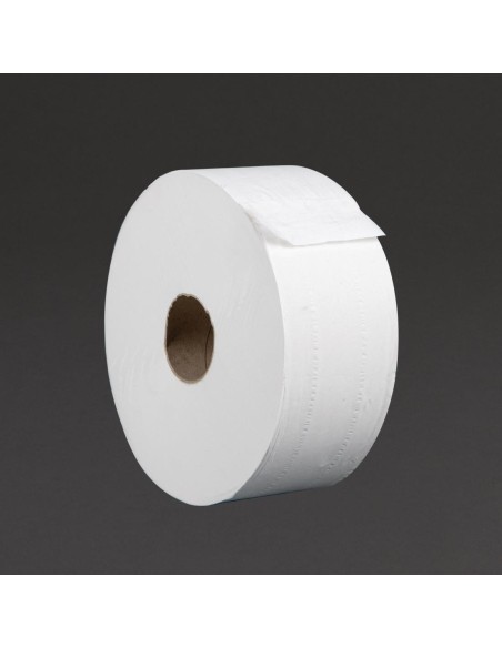 Rouleaux papier toilette 2 plis Jantex Jumbo 300m - lot de 6
