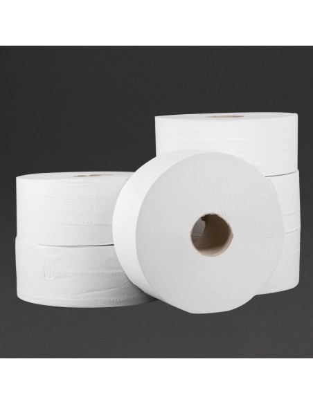 Rouleaux papier toilette 2 plis Jantex Jumbo 300m - lot de 6