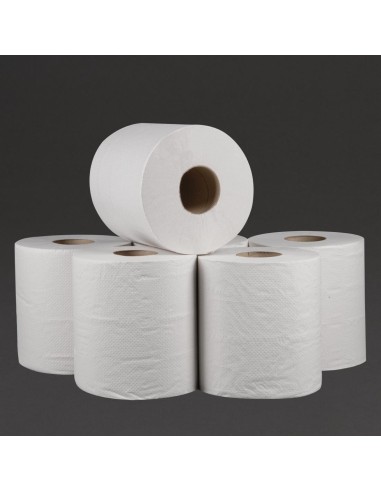 Bobines blanches 2 plis Jantex - lot de 6