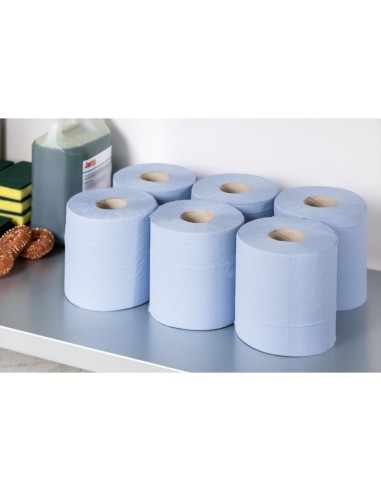 Bobines bleues Jantex 2 plis 120m - Lot de 6