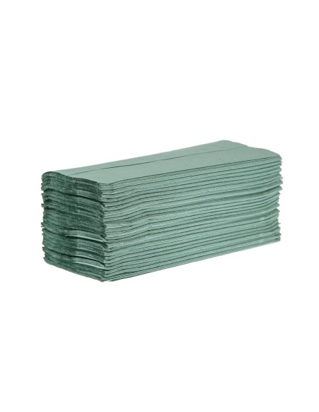 Essuie-mains 1 pli Z vert 250 feuilles Jantex - Lot 12