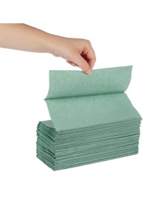 Essuie-mains 1 pli Z vert 250 feuilles Jantex - Lot 12 2