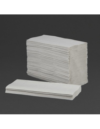 Essuie-mains 1 pli Z Tork blanc - lot de 12