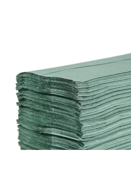 Essuie-mains 1 pli Z vert 250 feuilles Jantex - Lot 12