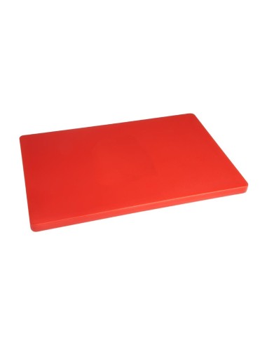 Planche à découper rouge Hygiplas 20 mm - Viande crue