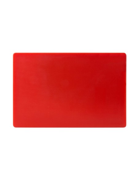 Planche à découper rouge Hygiplas 20 mm - Viande crue