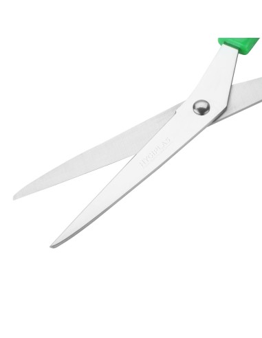 Ciseaux Hygiplas verts - 203 mm inox, anti contamination