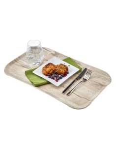 Plateau polyester Cambro Century 32x53 cm chêne clair 2