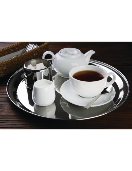 Plateau de service rond Olympia 355 mm - Inox