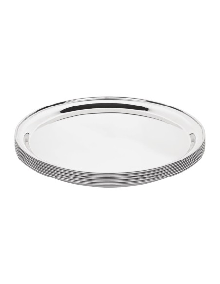 Plateau de service rond Olympia 355 mm - Inox