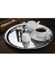 Plateau de service rond Olympia 405 mm - Inox 2