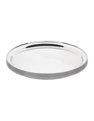 Plateau de service rond Olympia 405 mm - Inox