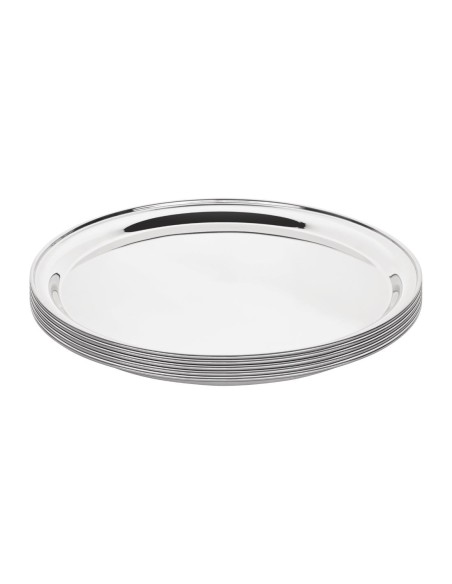 Plateau de service rond Olympia 405 mm - Inox